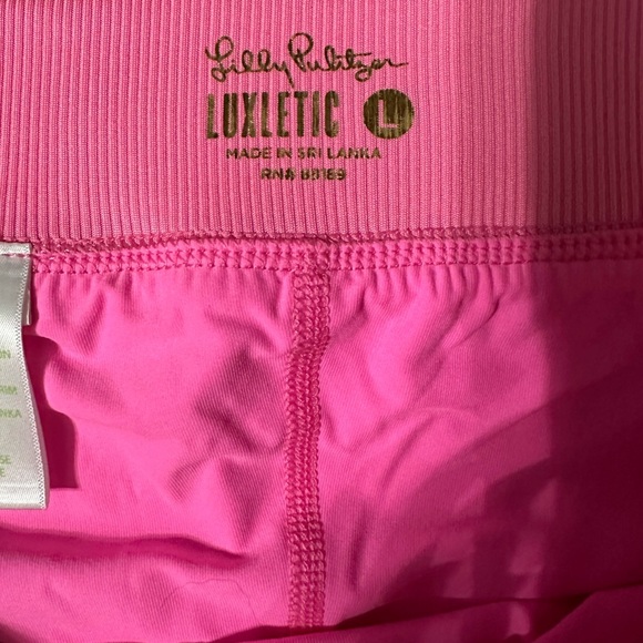 HTF Lilly Pulitzer Prosecco Pink Seaing Things Luxletic Run Around Skort - Picture 9 of 10